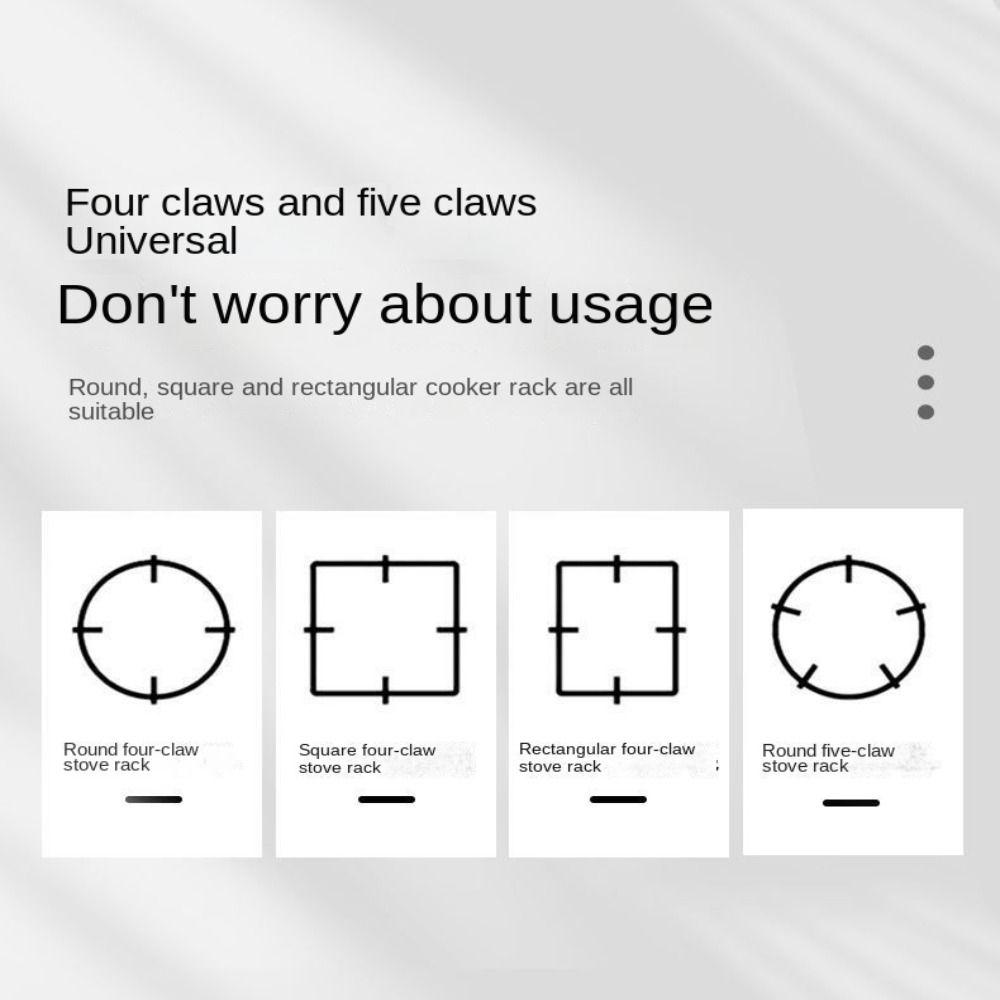 Energy Saving Gas Hob Cover Ten Serrations Cast Iron Wind Shield Universal Pot Bracket