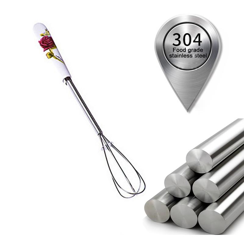 Stainless Steel Whisk with Ceramic Handle Perfect for Stirring and Whipping