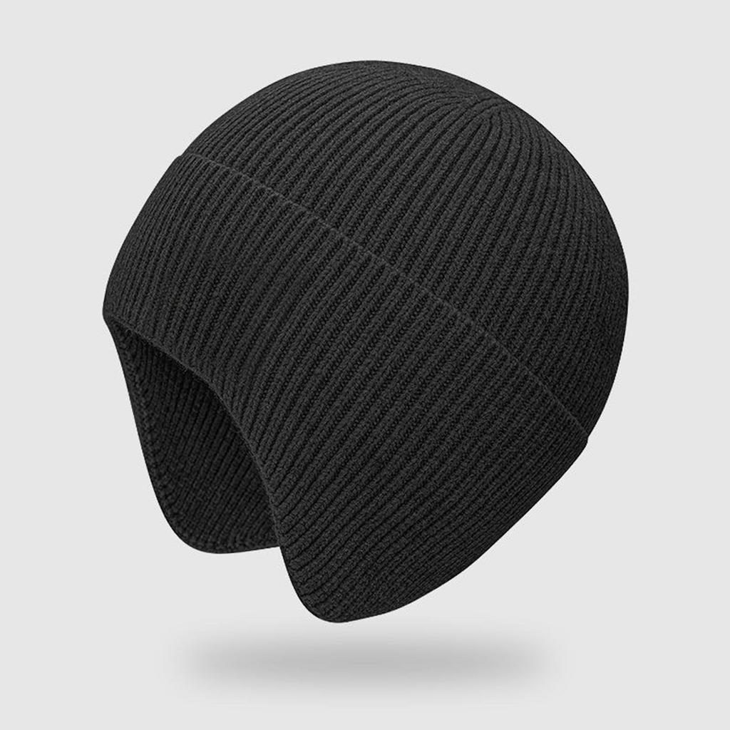 New Men Winter Hat Add Fleece Warm Earflap Cap Stylish Soft Beanie Hat For Male Outdoor Thicken Ski Sports Knitted Hat