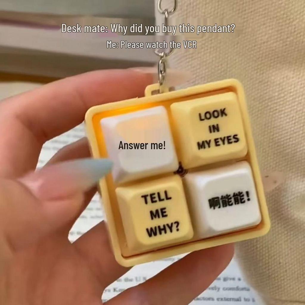Voice-Activated Light-Up Keychain: Fun Office Toy for Stress Relief