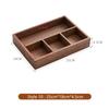HeMu Solid Wood Entrance Desk Miscellaneous Coffee Table Office Key Storage Box Jewelry Cosmetics Stationery Sorting Box Tray