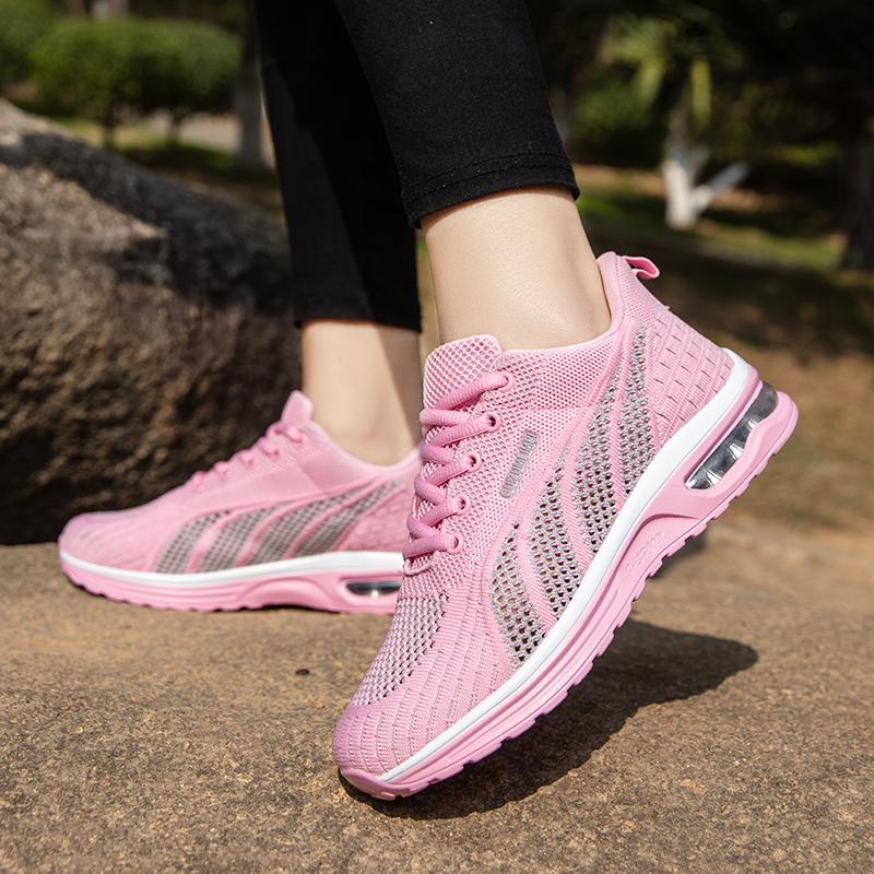 Women Sneakers Air Cushion Soft Bottom Running Shoes Outdoor Mesh Breathable Tennis Shoes
