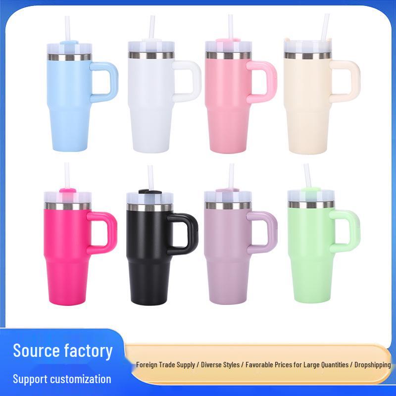 Tazza termica da auto Cross Seconda Generazione 14oz con Manico, Acciaio Inossidabile 304, Grande Capacità, Tappo con Cannuccia Ice Buster