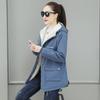 Women's Fashion Faux Fur Hooded Coat, Korean Style Zippered Parka,New Thickened Cotton Winter Outerwear, Slimming Design, Polyester, Casual Style