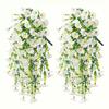 2pcs Artificial Morning Glory & Eucalyptus Hanging Decor Perfect for Home Garden Weddings Versatile Outdoor Plants Garden Party