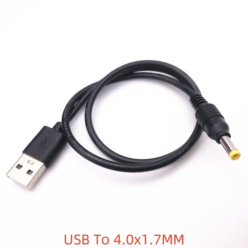 1PCS USB power cable conversion dc round hole 5.5-2 plug fan desk lamp toy 3.5 router charging cable 4.0 22AWG