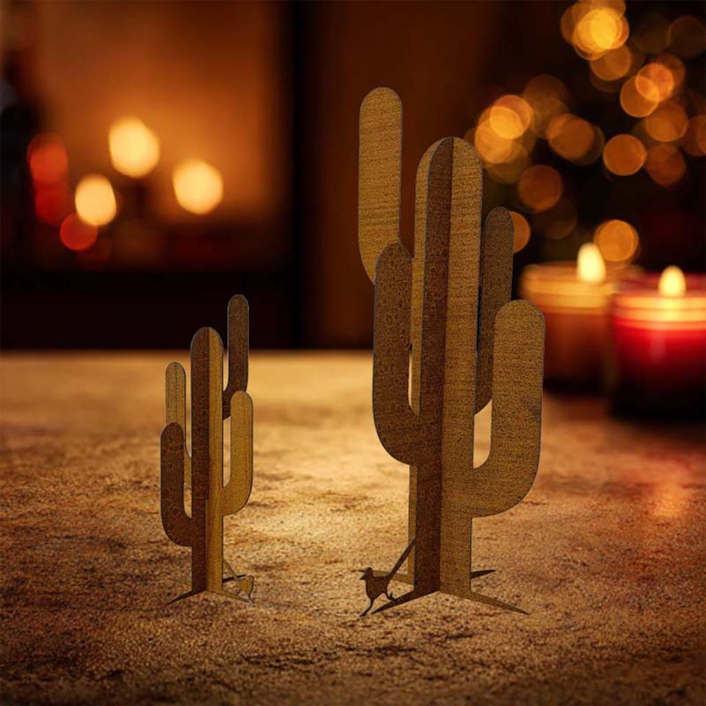 1 Pack 2pcs Home Decoration Cactus Shape Desktop Decoration Ornaments