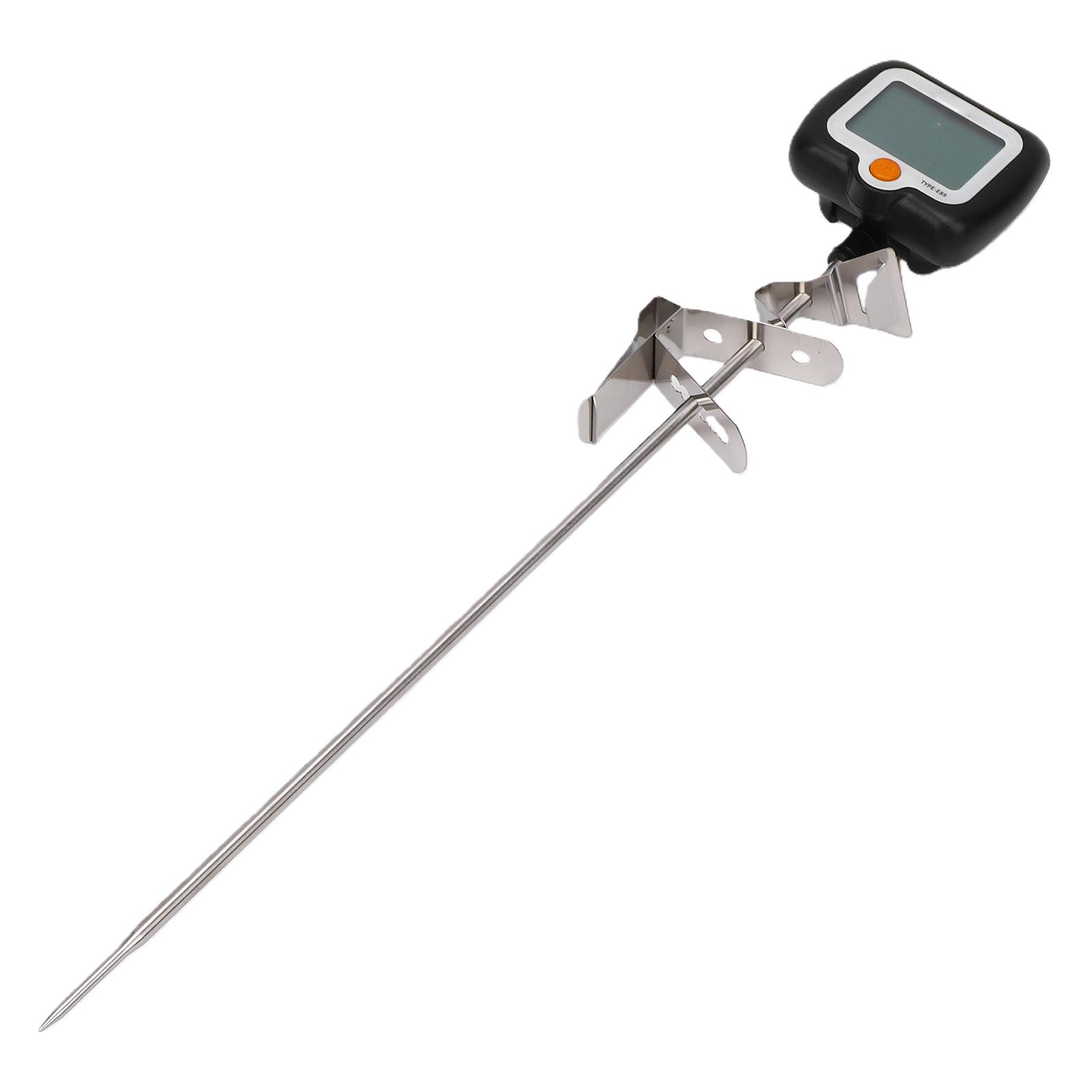 

Digital Thermometer with Pot Clip 25cm Stainless Steel Probe Kitchen Cooking Thermometer for Jam Chocolate Making
