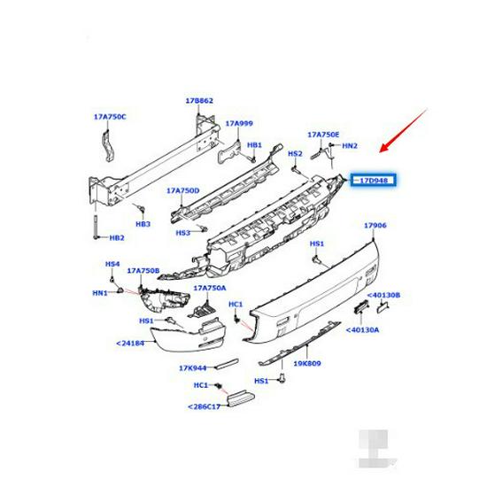 LR129731 Rear Bumper Frame for Land Rover New Defender 2020