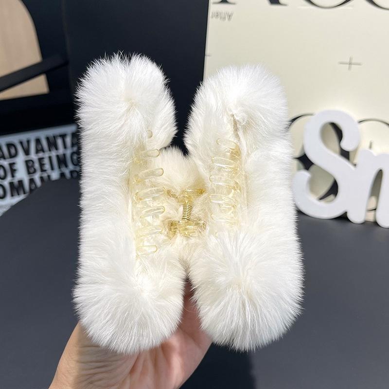 Large Plush Hair Clip For Women Handmade Korean Style Hair Accessory