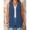 Cardigan lavorato a maglia trasparente aperto davanti da donna Oversize Estivo Leggero Traspirante Top Monocolore Loungewear da Vacanza