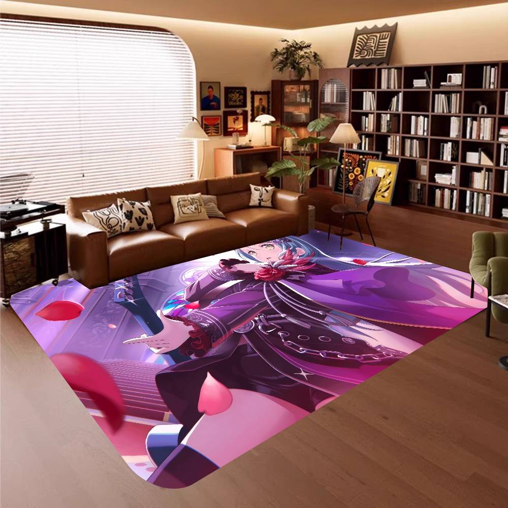 S-sayo Hikawa Floor Mat Retro Multiple Choice Living Room Kitchen Rug Non-Slip Modern Home Decor