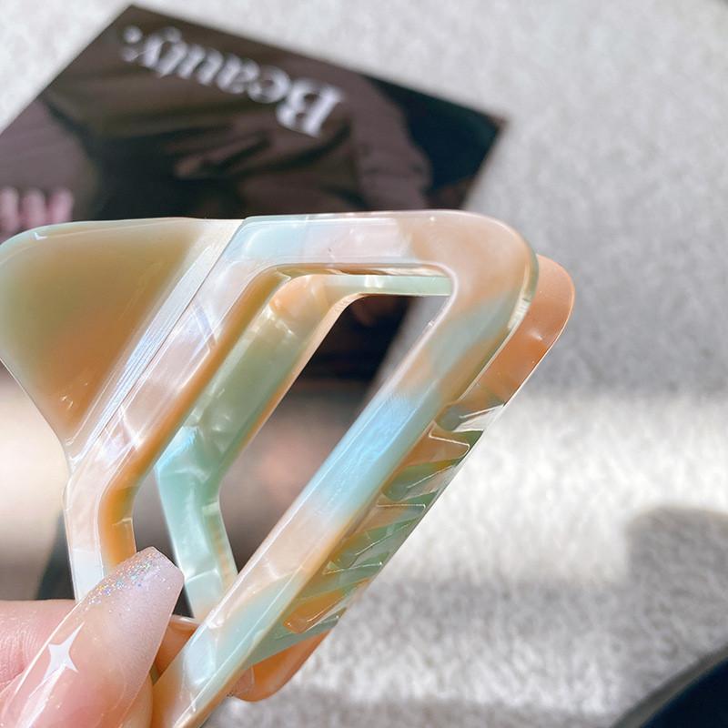 High-quality Acetate Triangle Hair Clutch Clip In Blue Pink For Stylish Updos And Ponytails