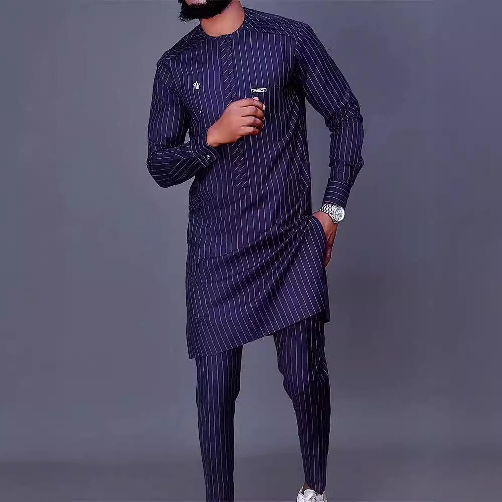 2024 African Ethnic Style Men's Casual Print Set