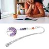 Chakra Crystal Bookmark Innovative Exquisite Decorative Vintage Metal Bookmark for Student Office Birthday Present Amethyst