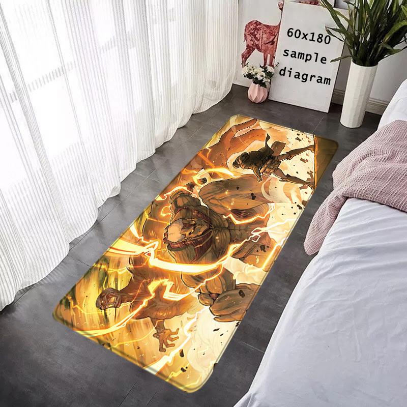 Door Mats Interior Foot Rug Attack on Titan Welcome Floor Mat for Entryway Soft Hallway Carpet Kitchen Rugs Fluffy Home Decor