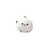 Fluffy Long-tailed Tit Mascot Keychain Plush Round 5cm Snow Fairy Character Mini Size Strap White Polyester Nylon Ball Chain