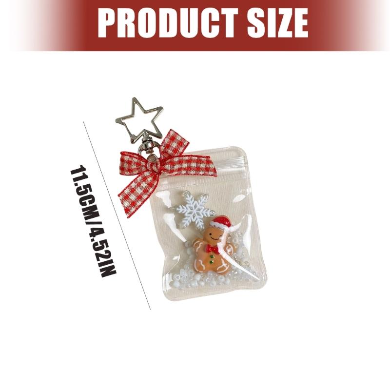 Festive Gingerbreads Keychain Vintage Ornament Sturdy Phone Charm User Friendly Holiday Gift For Family Friend