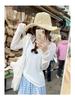 Zeng Xiaoxian Women's Irregular Blue Plaid Lace A-line Long Skirt: Summer 2025 Beachwear.