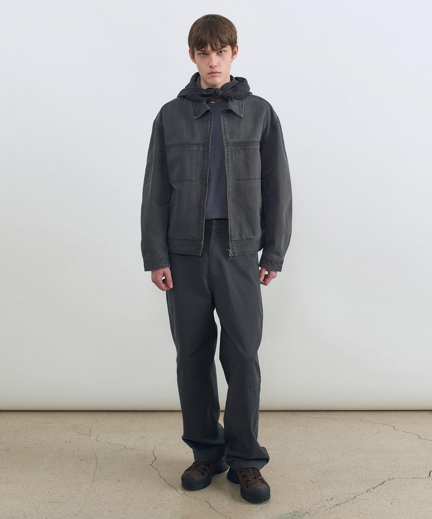 Insilence Garment-Dyed Mechanic Jacket Charcoal
