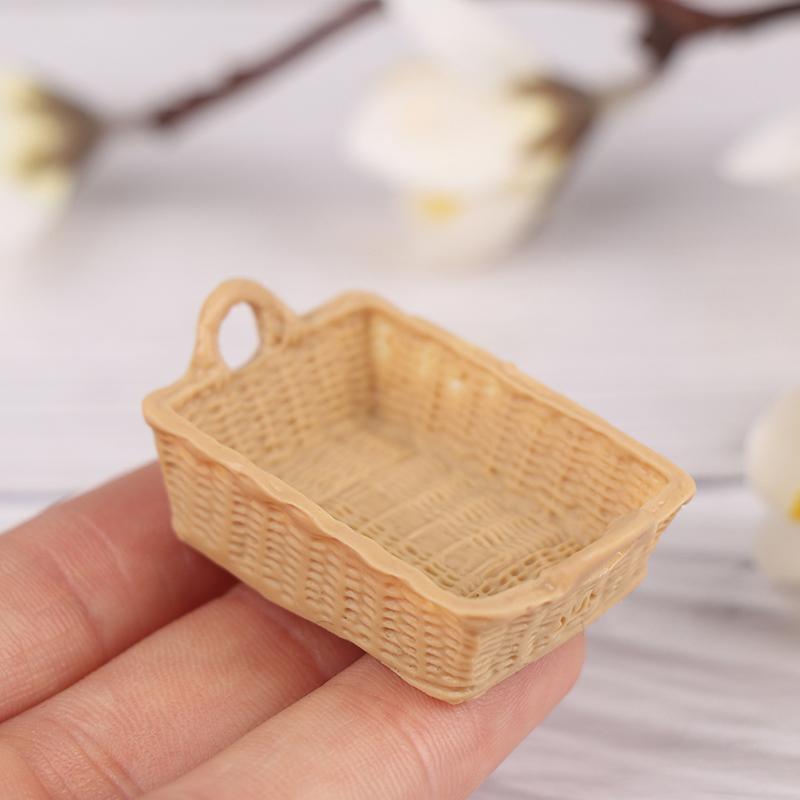 1 :6 /1: 12 Dollhouse Miniature Storage Basket Model Toy DollHouse Decoration