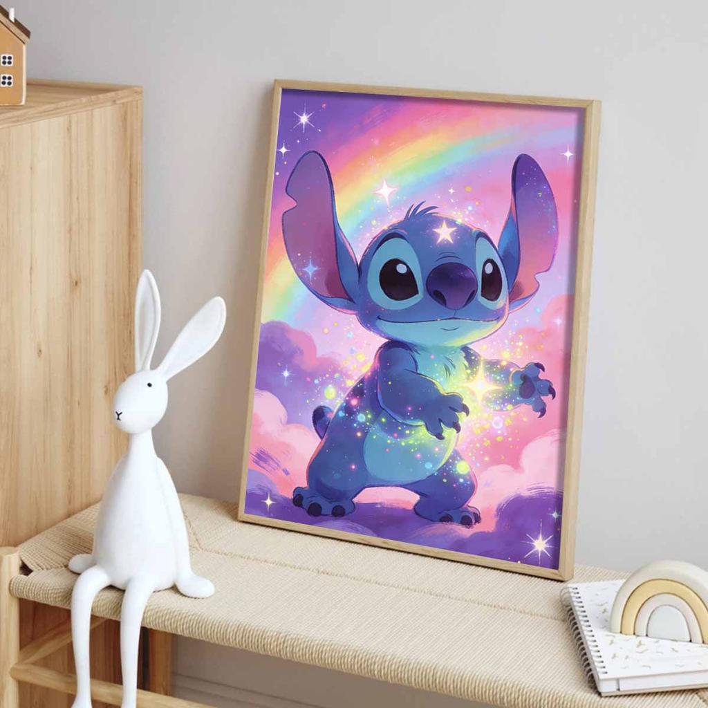 Disney Diamond Painting Kit Full Diamond Round Stitch Rainbow Sparkle Home Decor Craft Gift