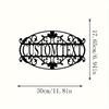 Premium Personalized Metal Wall Plaque, Handmade Custom Name Sign, Rustic Outdoor Hanging Decor for Balcony & Home Exterior.