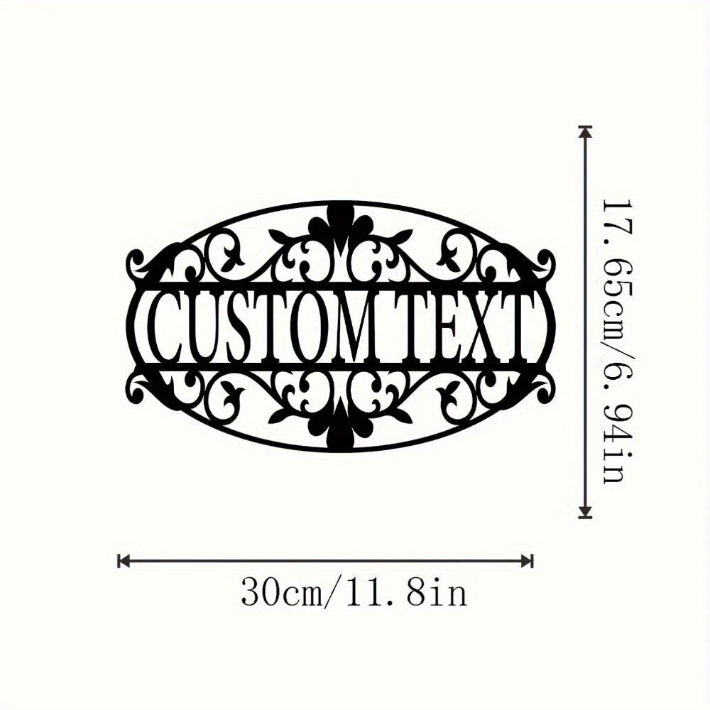 Premium Personalized Metal Wall Plaque, Handmade Custom Name Sign, Rustic Outdoor Hanging Decor for Balcony & Home Exterior.