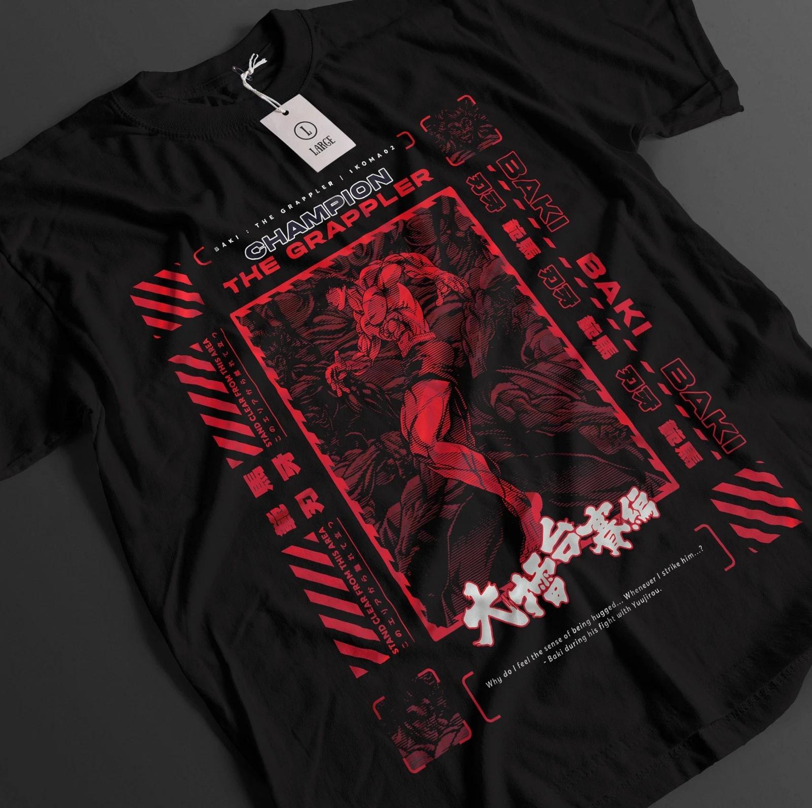Футболка Baki The Grappler Футболка Baki Hanma Топ Yujiro Боевая футболка Унисекс XXXL