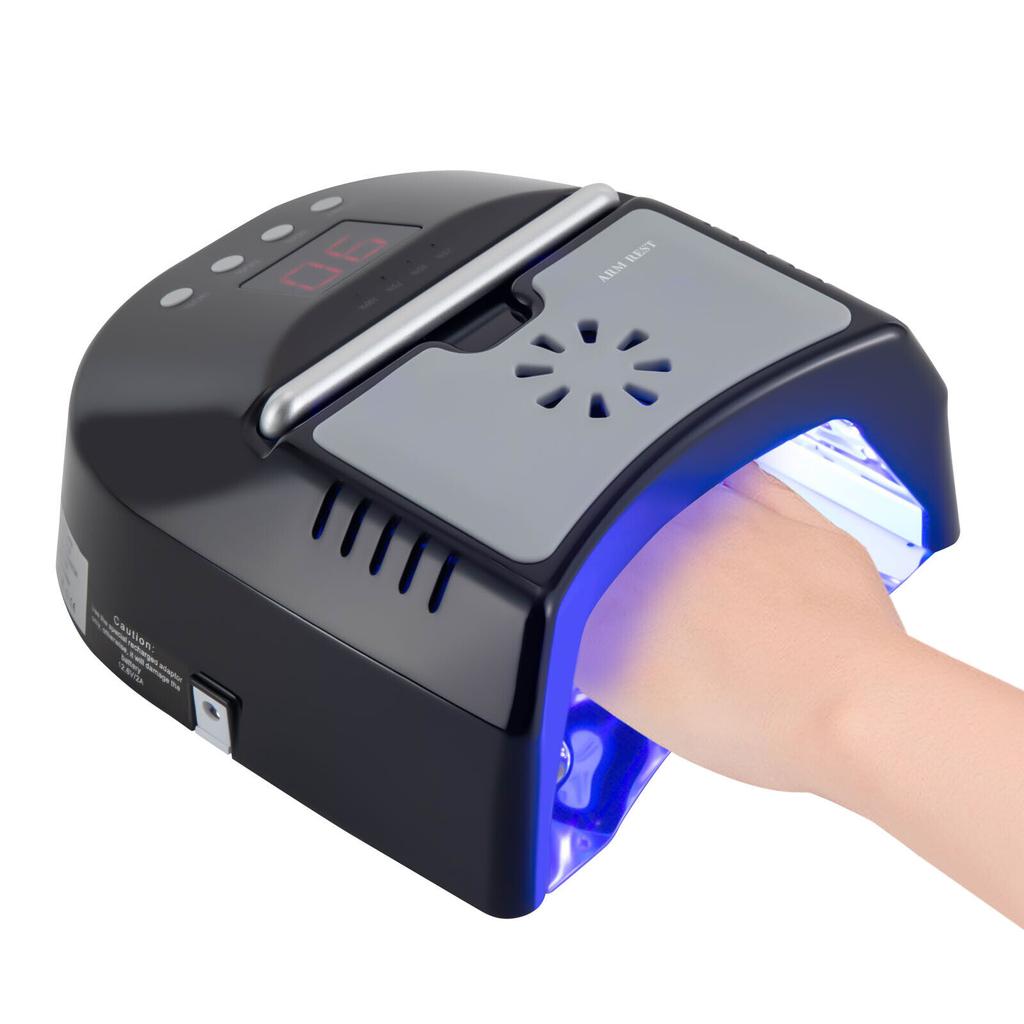 New 72W Cordless UV LED Nail Lamp Rechargeable Nail Dryer Lamp For Gel Nails+Fan