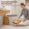 Foldable Bamboo Toilet Stool Bathroom Stool Non Slip Potty Stool For Adults Home Oak