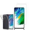 Protective Case - TRANSPARENT - Samsung Galaxy S21 FE 5G - UltraSlim - Tempered Glass Film - 0.3 Mm