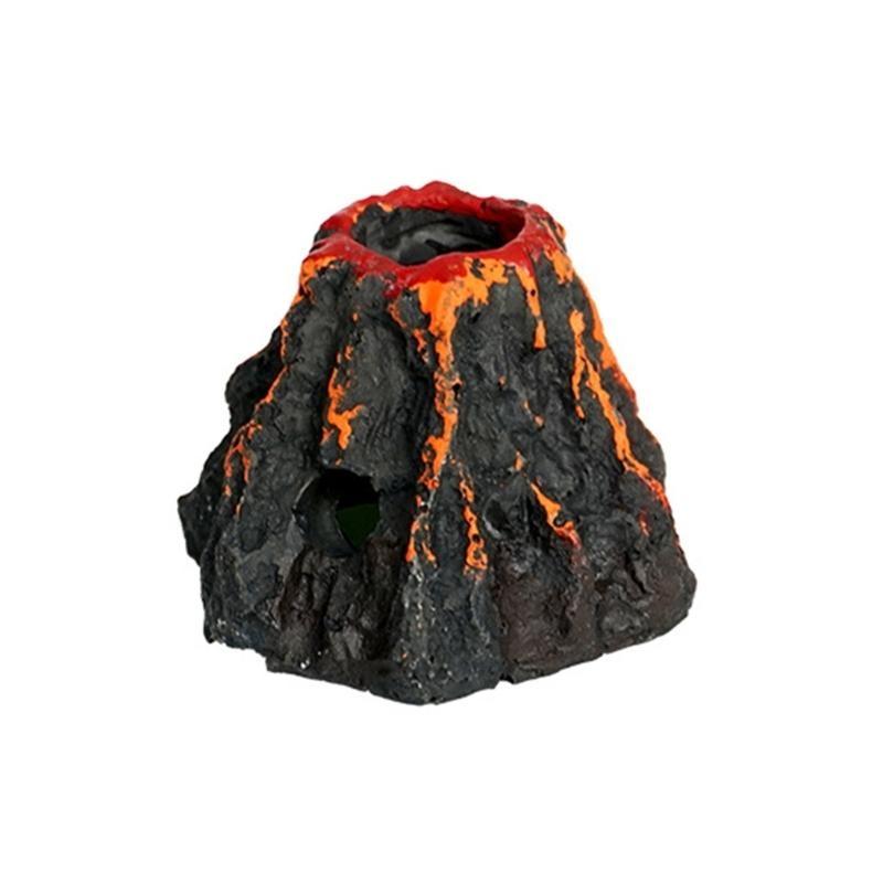 Realistische Aquarien Vulkan Ornamente Harze Großes Aquarium Zubehör für Kampffische und andere kleine Fische