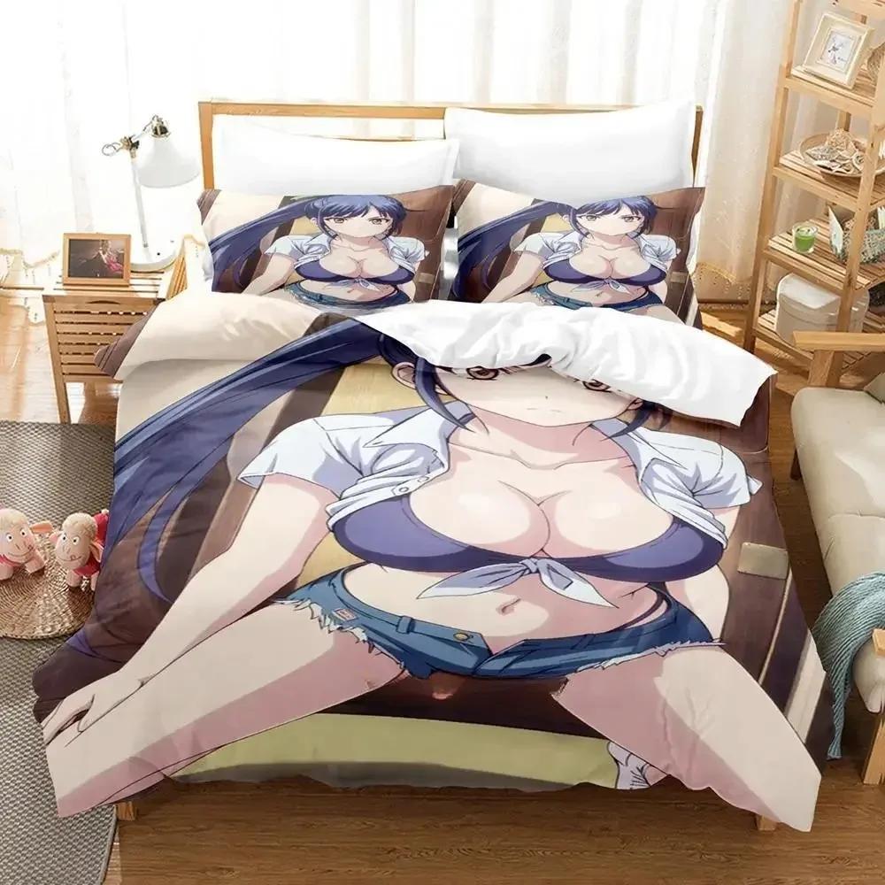 New 3D Print Sexy Lactating Girl, Young Woman Large Chest Bedding Set Anime Three-piece Set Adult Kid Bedroom Duvet Cover Sets
