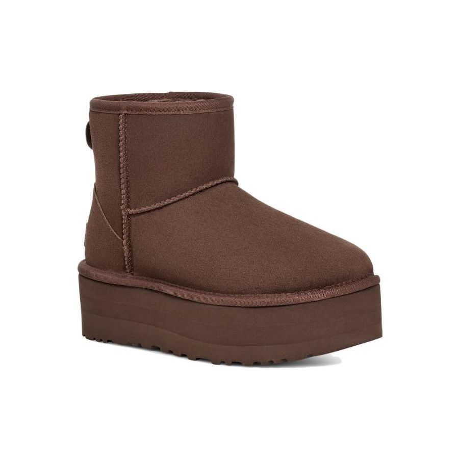 UGG Klasické Mini Platformní Boty Spálený Cedr Dámské Tenisky Hnědé 1134991-BCDR