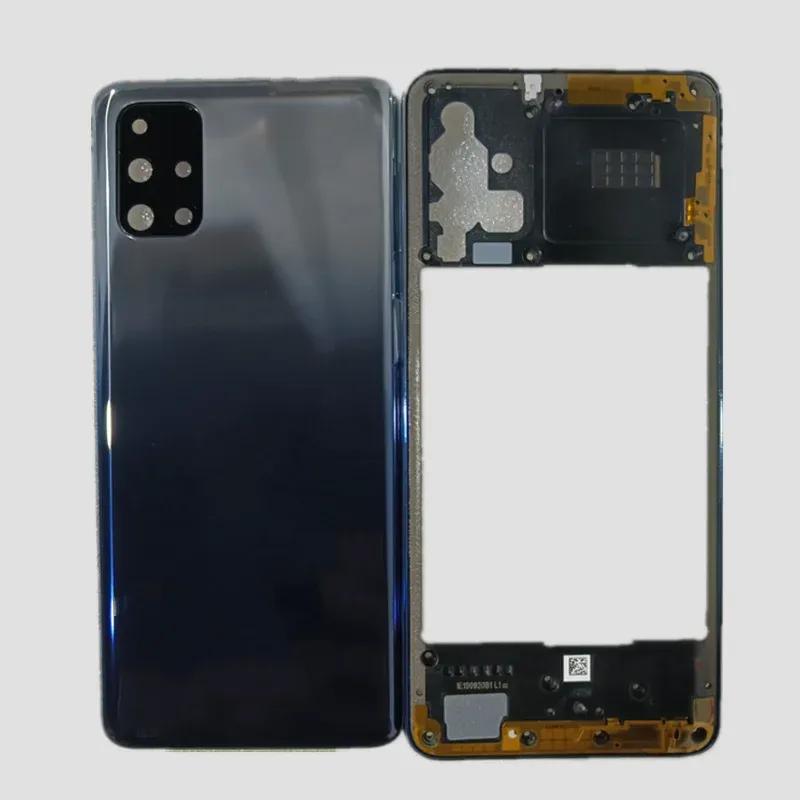 Phone Housing Middle Frame Battery Back Cover Case Panel Lid Rear Camera Lens Repair Parts for Samsung Galaxy M31s 5G M317f