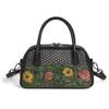Johnature Ethnic Style Genuine Leather Retro Handbag Handmade Leather Carving Women's Shoulder Crossbody Bags