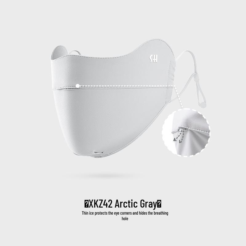 Women's UV Protection Ice Silk Cycling Mask with Blush Eye Corner, Sunscreen, and Breathable Summer Sunshade for a Slim Face