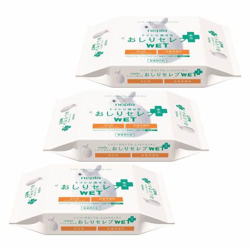 

Nepia Buttocks Celeb Wet Medicated Refill, 60 Sheets, Unscented, Set of 3