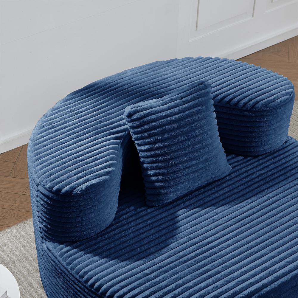 Ultra-soft Single Sofa with Backrest, High-resilience Foam.