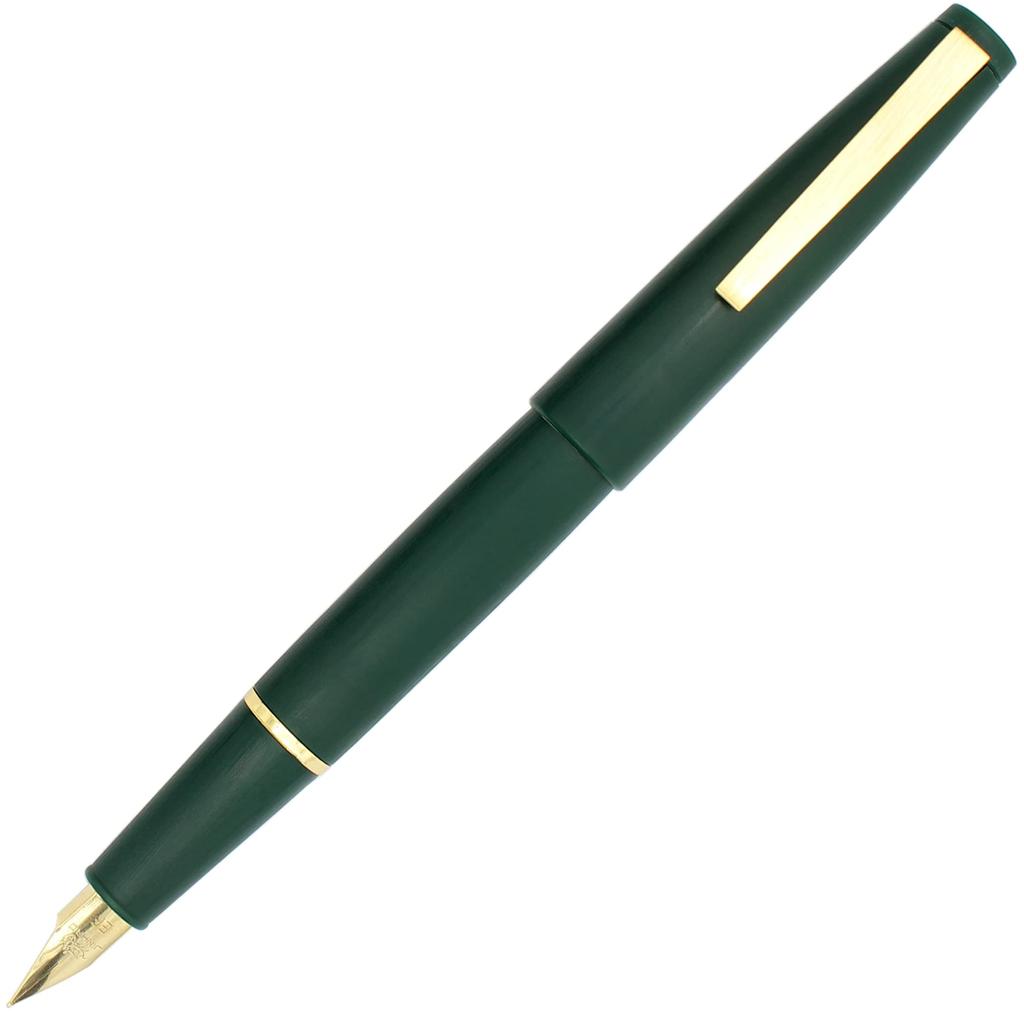 Gullor Color Fountain Pen Simple Converter and Gift Box Gold Extra Fine Nib Green X80, Design, Included, Clip, (0.3mm),