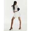 Decodediva Design Sense Irregular Pleated Bow Short dress Sweet and Spicy Ballet Style A Word Ribbon Skirt