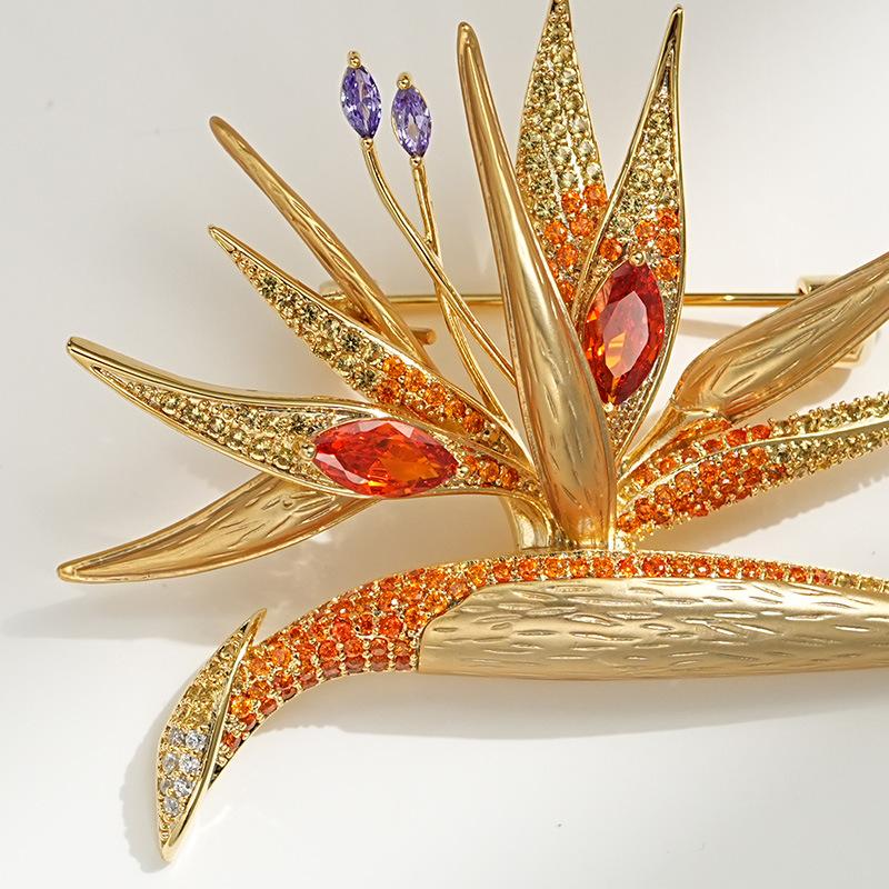 Senior Brooches Flower Leaf Brooch Pins for Women Suit Pendant  Fashion Brooches Jewelry