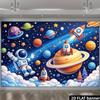 2D Galaxy Space Explorer Toddler Baby Shower Photography Backdrop Decor