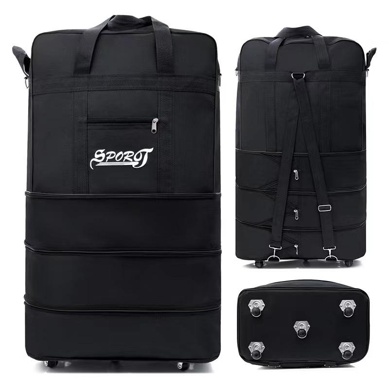 Studenten-Doppelrucksack und Rollkoffer mit japanischem Reise-Organizer