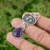 Daughters Day Sale Pear Natural Lepidolite Sterling Silver Bezel Pendant Jewelry