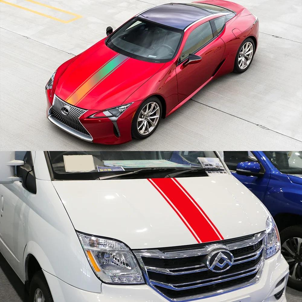 Universal Car Hood Cover Side Stickers Sport Style Graphics Wraps Auto Tuning Accessories Vinyl Film Vehicles Decoration Decals
