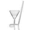Bicchiere da cocktail a spirale girevole Martini Bicchiere da vino creativo in paglia a coda lunga