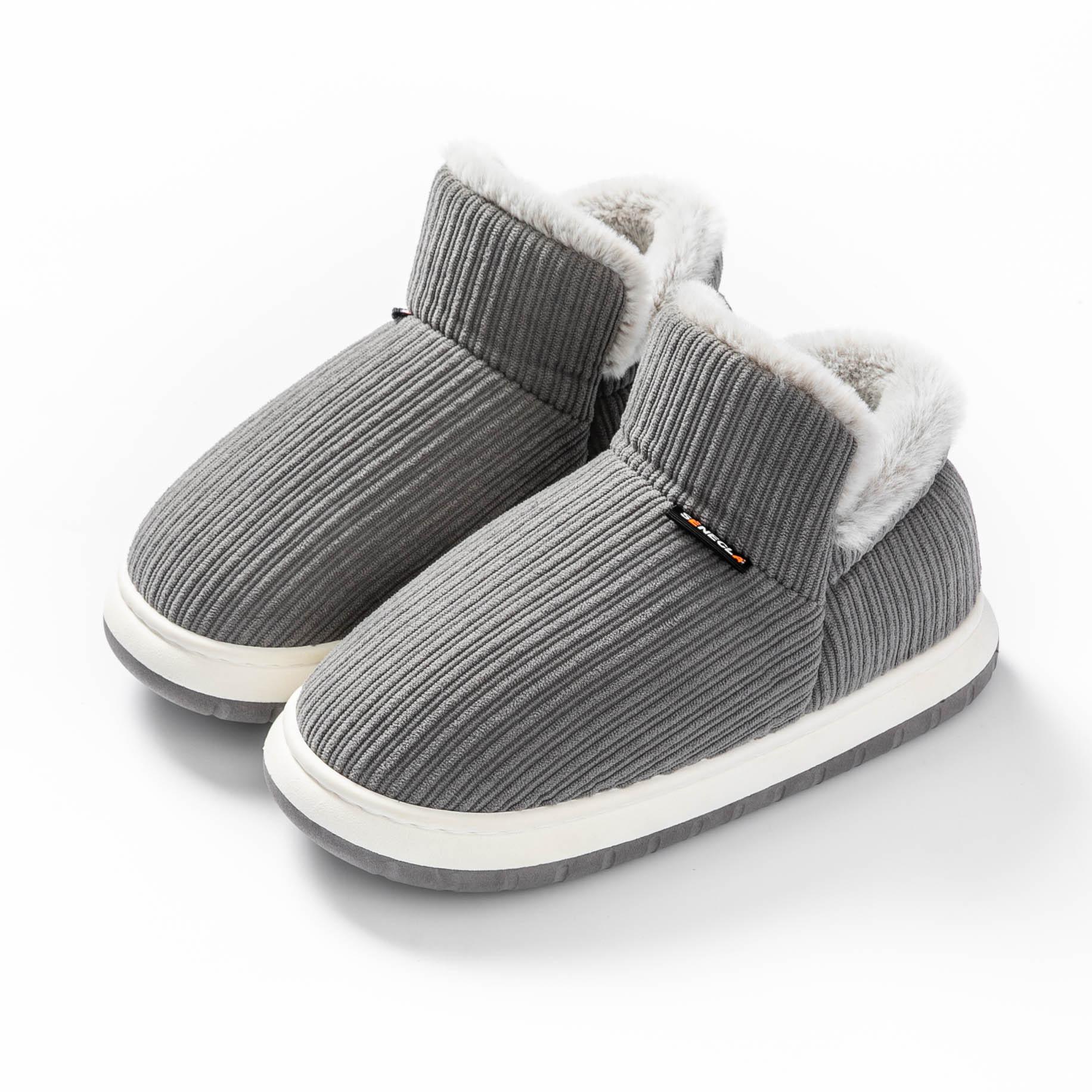 

Зимние новые хлопковые туфли для пожилых людей, износостойкие, с нескользящей мягкой подошвой, для ношения в помещении, теплые, супертолстые фланелевые хлопковые тапочки 44-45 [Suitable for 43-44 feet] серый