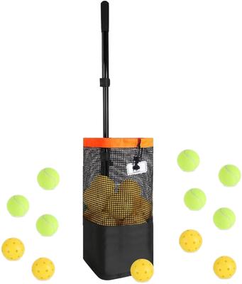New Arrival Pickleball Picker Ball Collector Hopper 50 Balls Adjust Handle Heavy-Duty Spring Eco-friendly Outdoor Use Training